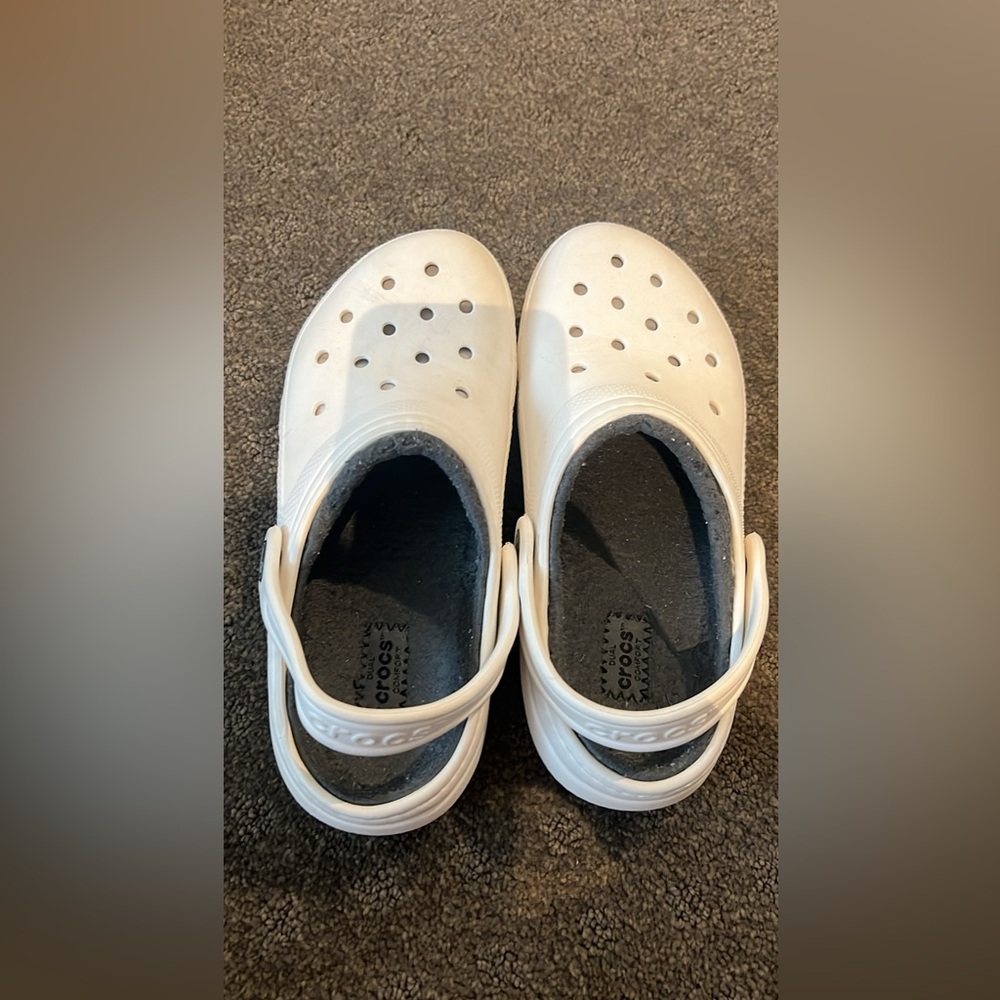CROCS white with grey inside